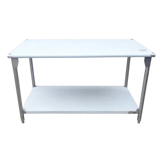 Mesa Industrial Trabajo Acero Central 150x70x90cm Ll. 8522