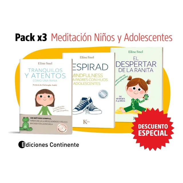 Pack 3 Libros Eline Snel - Meditación Niños Y Adolescentes