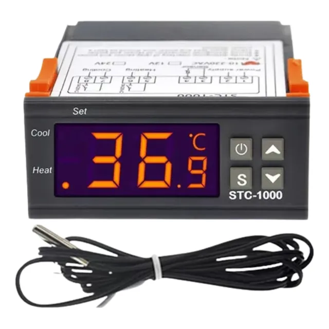 Termostato Digital Stc 1000 Sensor Control Incubadora Sonda
