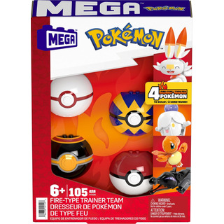 Mega Construx Equipo De Entrenador Fuego Pokémon Pokebolas Mega Construx Equipo De Entrenador Fuego Pokémon Pokebolas