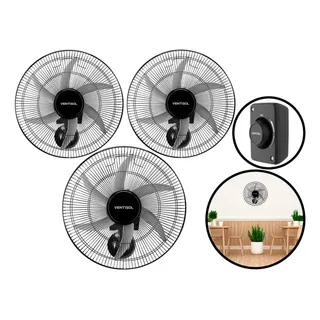 Kit 3 Ventiladores Parede Oscilante Ventisol Igreja GalpĂŁo Kit 3 Ventiladores Parede Oscilante Ventisol Igreja GalpĂŁo