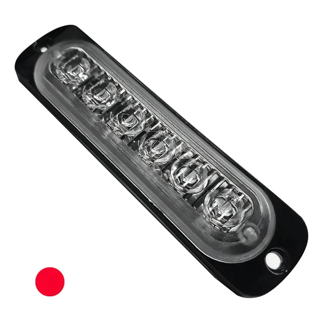 Barral Led Ambulancia Rojo 6 Led 12v 24v 125x28.2mm