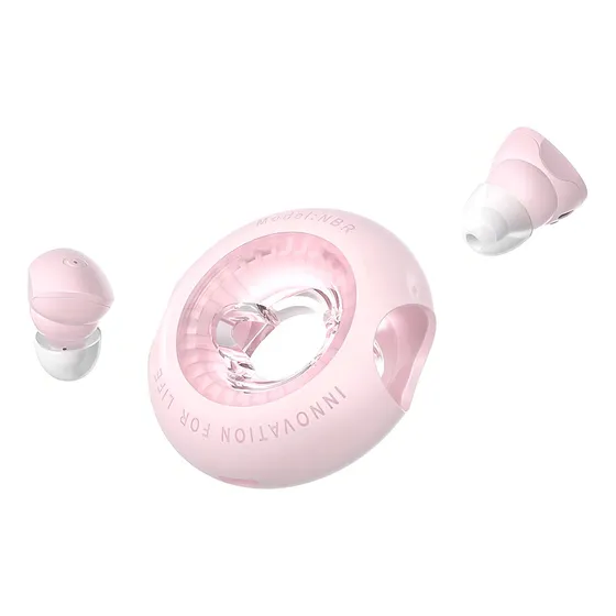Auriculares Inalambricos Vention - Tiny T17 Bluetooth 5.3 - In Ear Hifi - 20 Horas - Resistente Al Agua Ipx4 - Manos Libres - Con Funda Para Estuche - Rosa / Tactil / Microfono / Deporte - Nbrp0