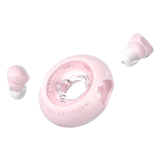 Auriculares Inalambricos Vention - Tiny T17 Bluetooth 5.3 - In Ear Hifi - 20 Horas - Resistente Al Agua Ipx4 - Manos Libres - Con Funda Para Estuche - Rosa / Tactil / Microfono / Deporte - Nbrp0