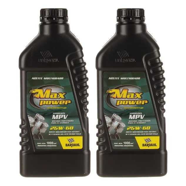 Kit Aceite Max Power Mineral 25w60 Bardahl 1l X 2uni