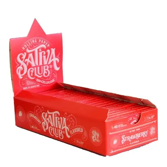 Sativa Club Caja Celulosa Regular Sabor Frutilla