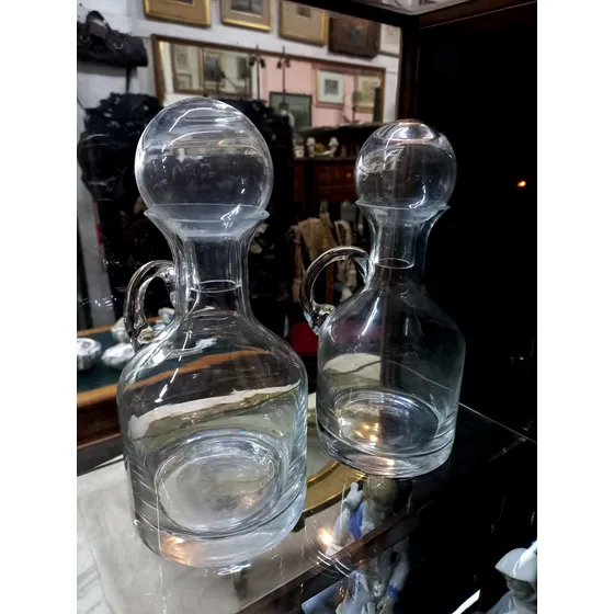 Manyantiques - Antiguas Par De Jarras Botellones