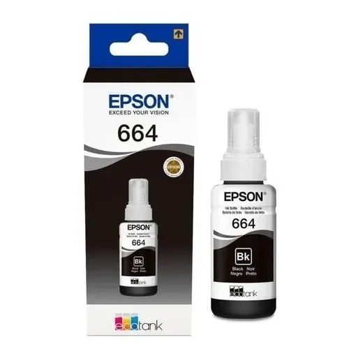 Botella Tinta epson T664120 Negra L200 210 220 355 555 1300