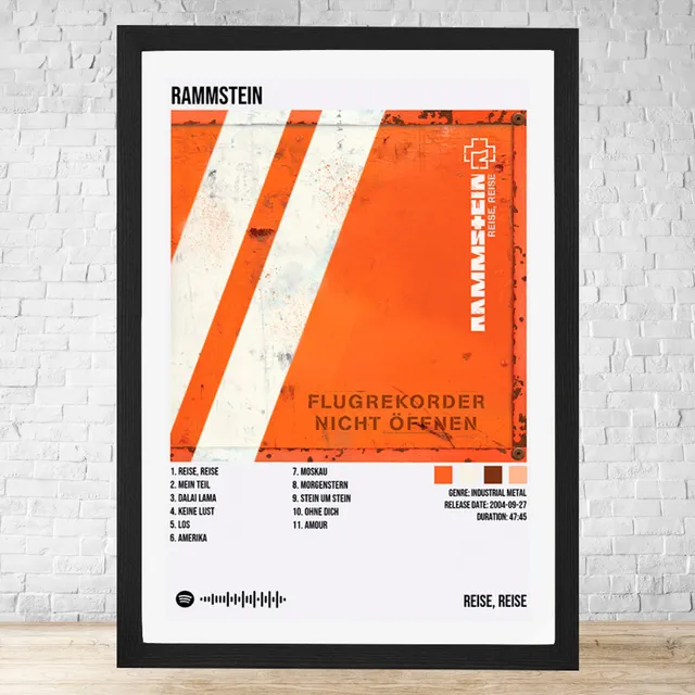 Cuadro Rammstein Reise Reise 30x40 Con Vidrio Y Marco C513