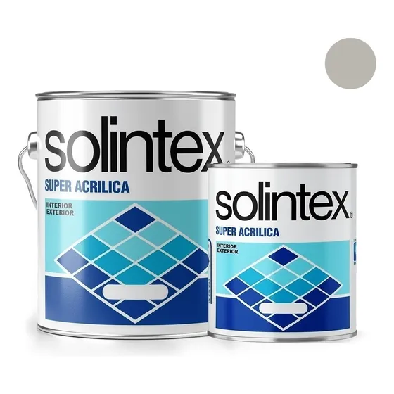 Pintura Super Acrilica Greige Paladio 383 1/4 Galon Solintex