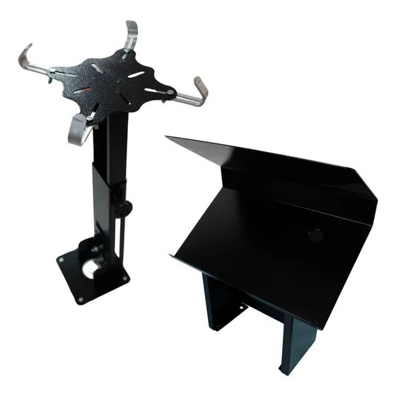 Conjunto Suporte Para Monitor De Vídeo, Leitor De Código De Barras Fixo E Teclado Para Balcão De Checkout