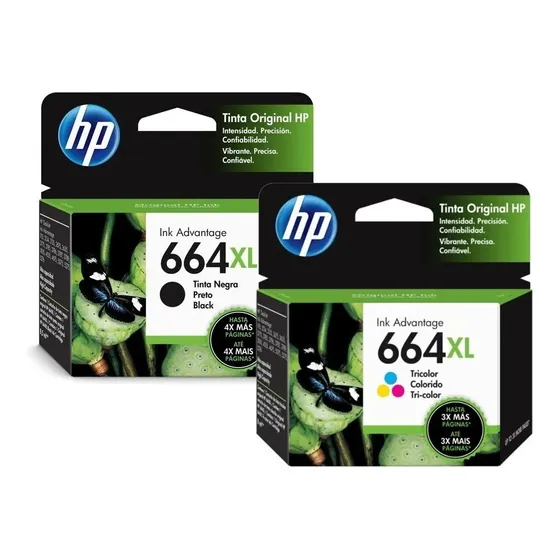 Cartuchos Impresora Hp Original 664xl Negro Y Color Diginet