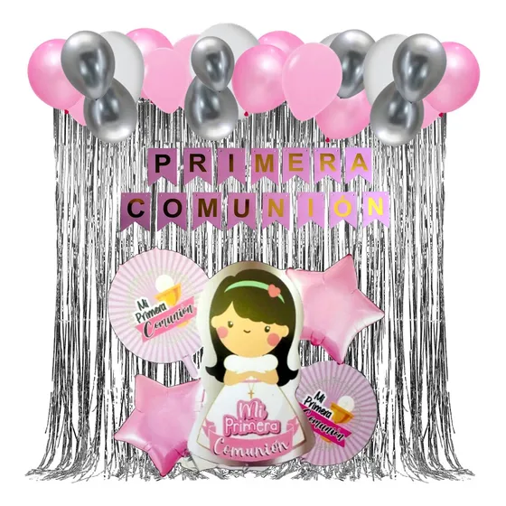 Globos Primera Comunión Kit Decoración