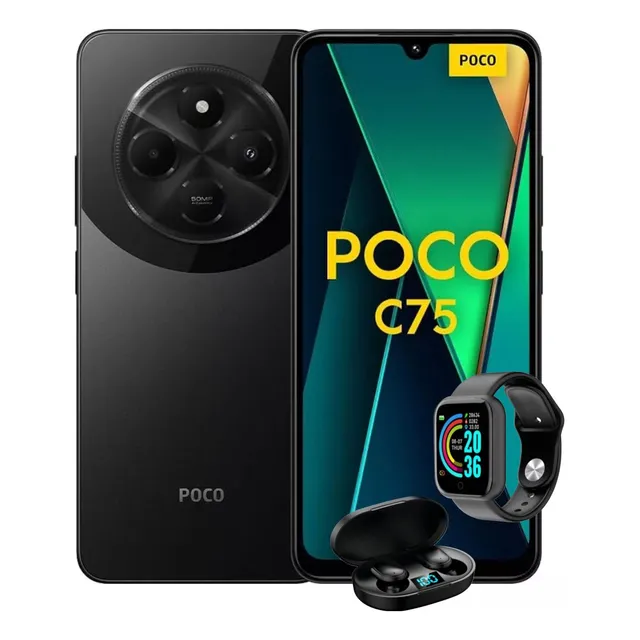 Poco C75 Xiaomi Dual Sim 256gb/8gb Lançamento Fone+relogio