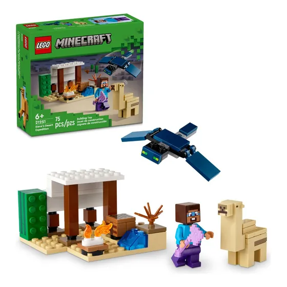 Lego Minecraft 21251 La Expedicion De Steve Al Desierto Cantidad de piezas 75
