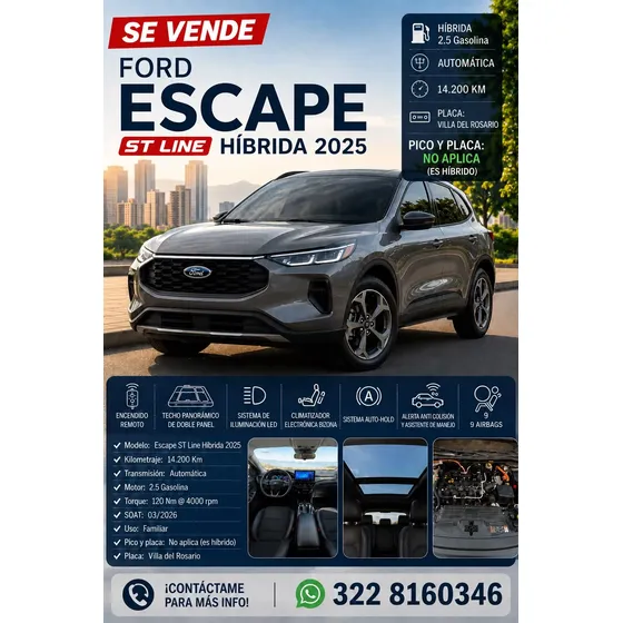 Ford Escape 2025 St Line 4x2 Select At