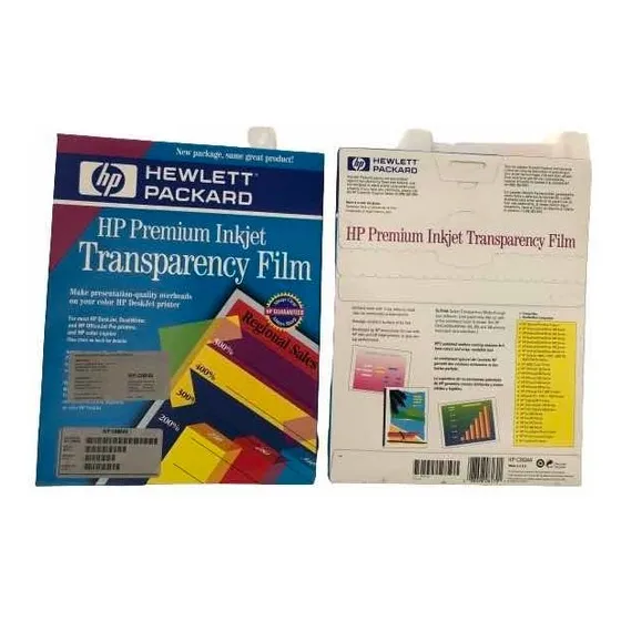Transparencias Premium Hp Inyección De Tinta Carta X 50 Hjas