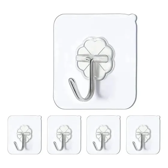 Ganchos De Pared Adhesivos Pack De 4 Unidades Cod 1376