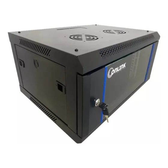 Rack Gabinete De Pared Fijo Puerta De Vidrio 4u 