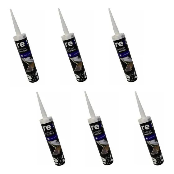 Sellador Acrilico Blanco Rex X 6un Pintable No Solvente 
