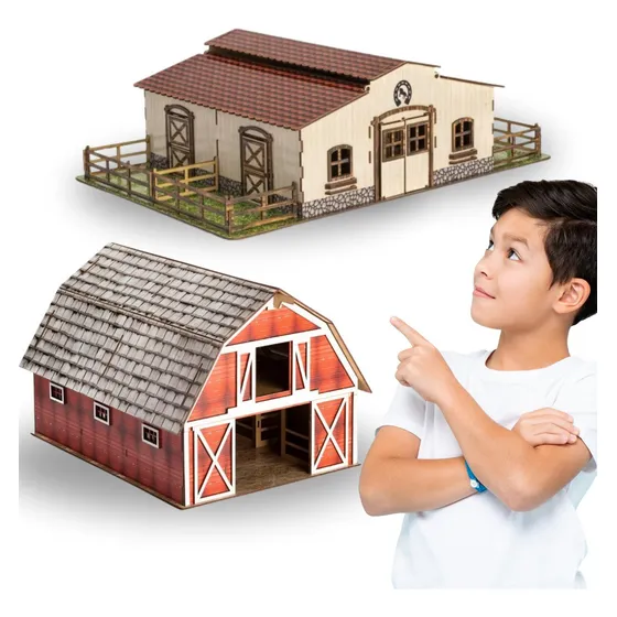 Casa de bonecas MDF Criativa MDF Criativa Brinquedo fazendinha 251 mdf adesivado