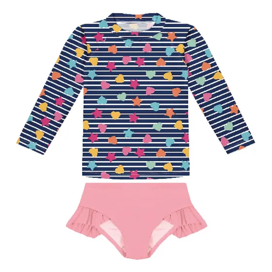 Kit Camiseta Uv50+  Y Malla De Baño Playa - Kiko E Kika