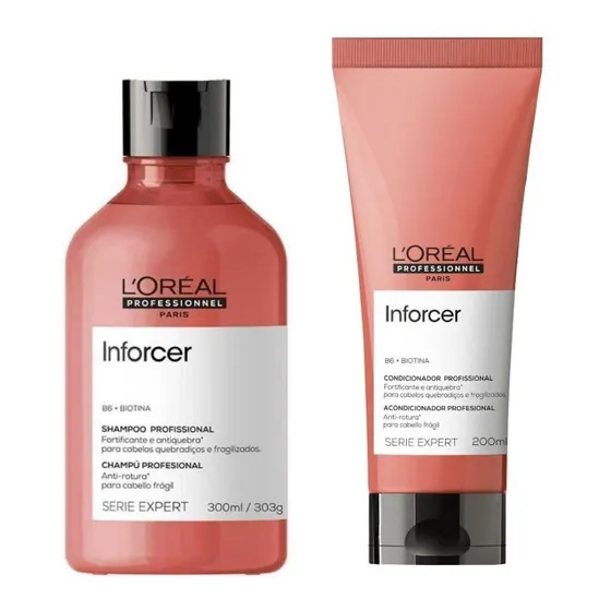 Kit Loreal Inforcer Shampoo 300ml+condicionador 200ml