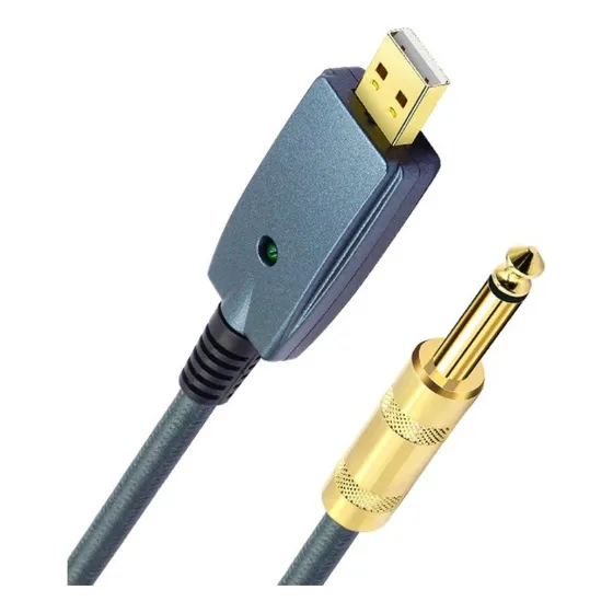Interface Usb X P10 Cabo Guitarra Violão Baixo Teclado Pc E