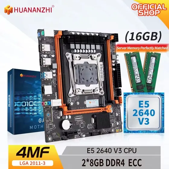 Kit Xeon 2640 V3 + Placa Mãe Huananzhi X99 +16gb +cooler Rgb