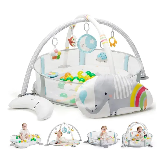 Lupantte 4-en-1 Baby Play Gym, Piscina De Bolas De Gimnasia 