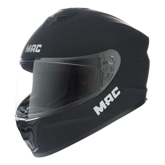 Casco Moto Integral Mac Oficial Starter Solid Negro Mate