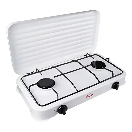 Cocinilla Encimera A Gas 2 Platos + Kit De Instalación Ocean Blanco