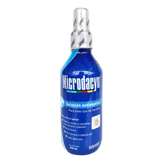 Microdacyn Antiséptico Sol. Frasco 240ml Spray Para Heridas