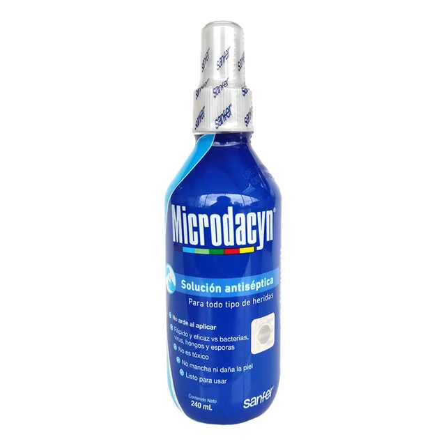 Microdacyn Antiséptico Sol. Frasco 240ml Spray Para Heridas