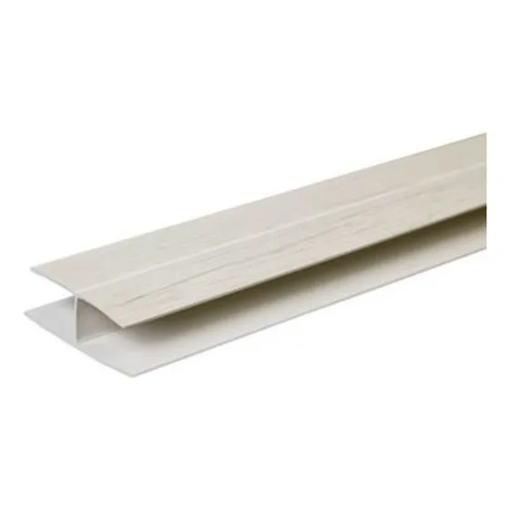 Perfil H De Union Machimbre Pvc Color Cipres Barbieri 13mm