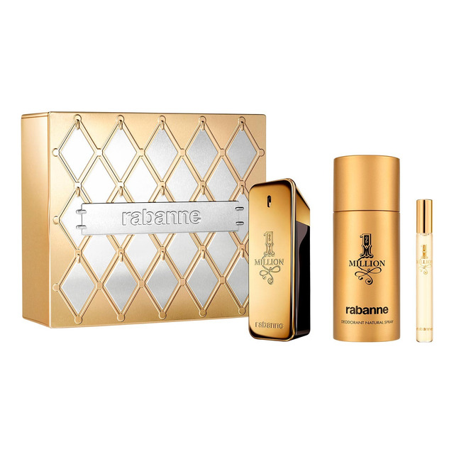 Kit 1 Million 100ml + Desodorante 150ml + Travel Spray 10ml Kit 1 Million 100ml + Desodorante 150ml + Travel Spray 10ml