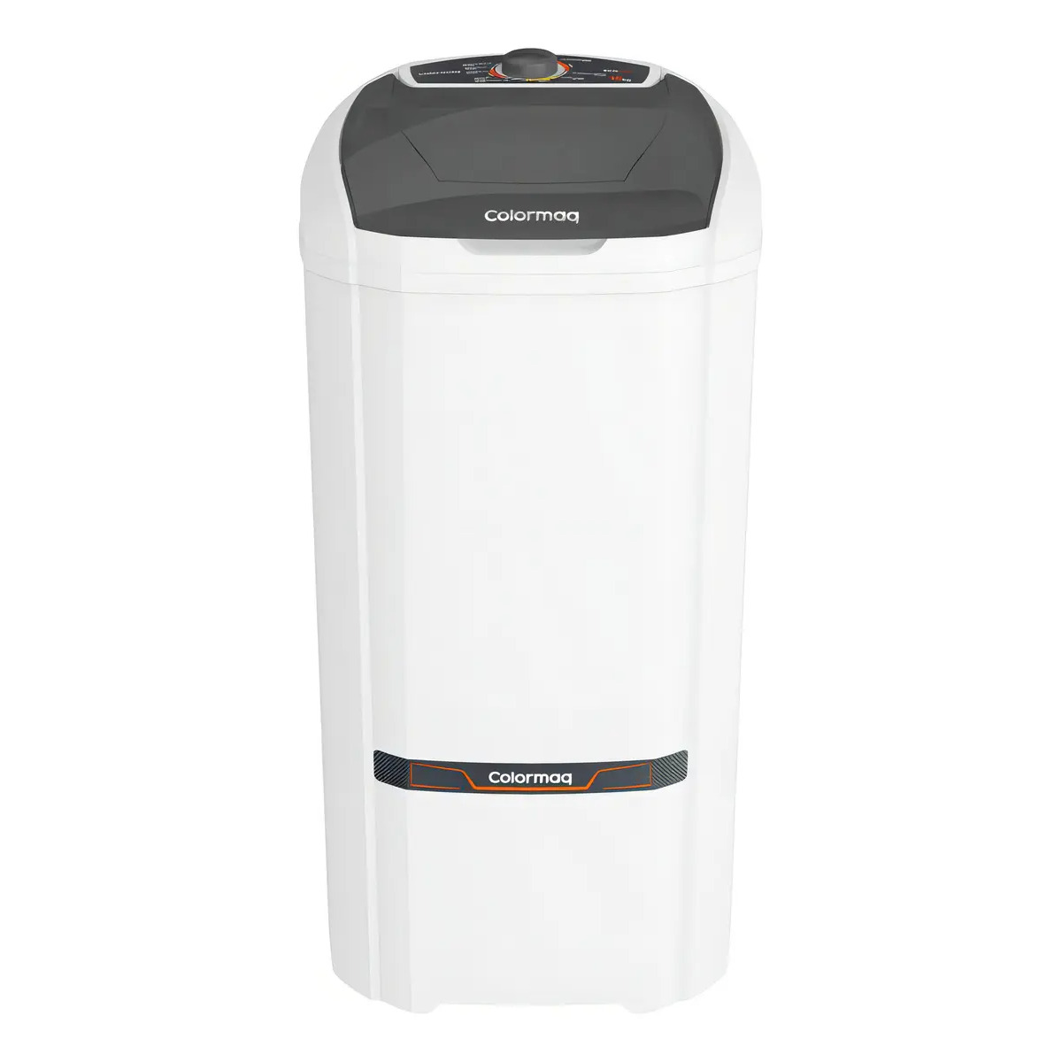 Máquina de lavar semi-automática Colormaq de 15kg na cor branca com painel superior preto