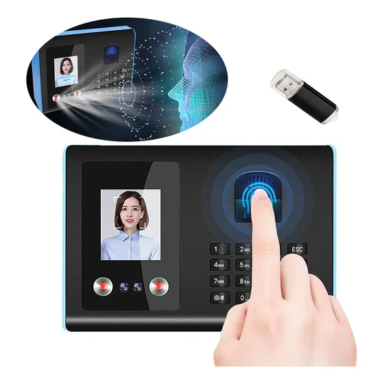 Reloj Checador Huella Biométrico Con Reconocimiento Facial Color Negro+Unidad flash USB*1