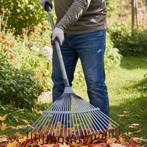 Autumn Garden Raking