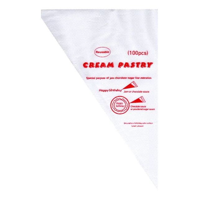 100pzs Manga Pastelera Plastico Desechable Reposteria S/ch