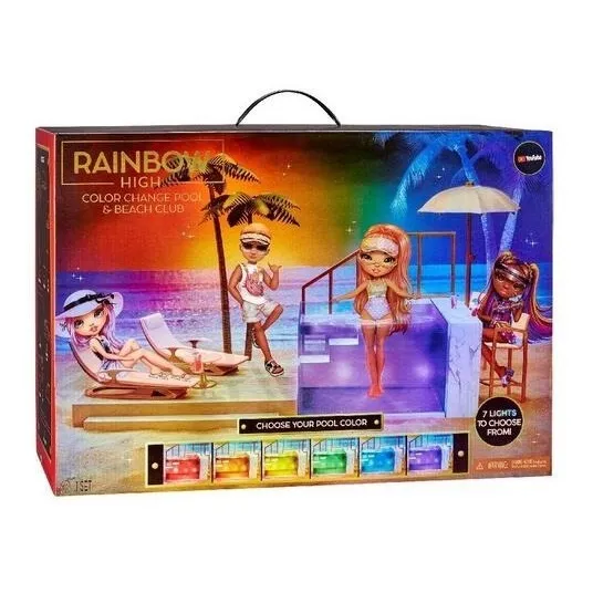Rainbow High Color Change Pool/beach Clubb Playset 