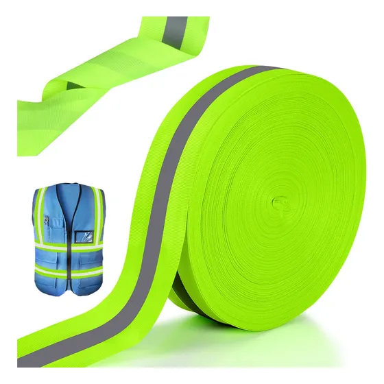 Faixa Refletiva Uniforme Verde Fluorescente 5cm*100m