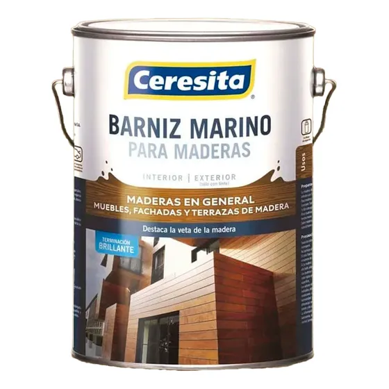 Esmalte Barniz Marino 1 Galón Ceresita Color Natural