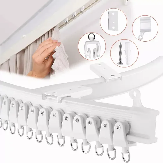 3m Riel De Cortina Ventanas De Techo Flexible,montaje Curvo