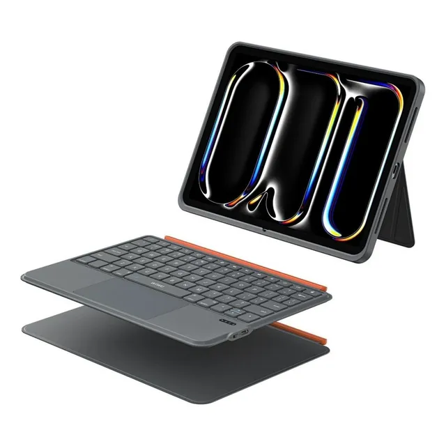 Funda Wiwu 3 En 1 Con Teclado Magnetico Para iPad 10.9/11 Color Gris