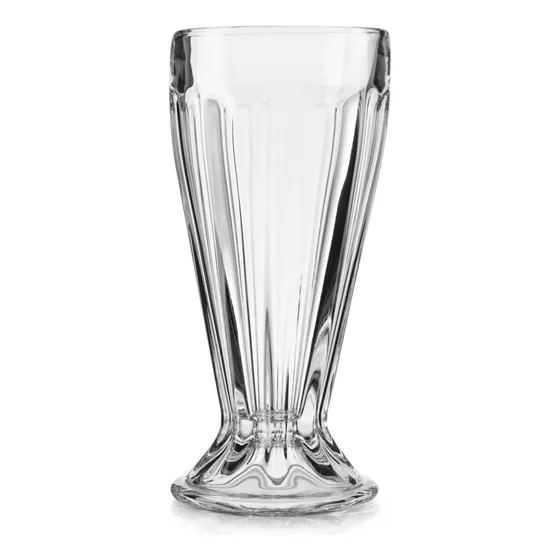 Copa Milk Shake Postre Vidrio Licuado Batido 380ml Crisa 2210 12pzas