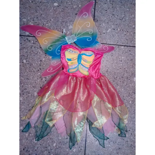 Disfraz De Mariposa Arcoiris Para Niña Talla 12