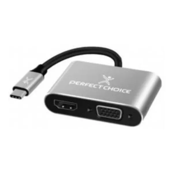 Adaptador Usb-c A Hdmi1+vga Perfect Choice Pc-101284 - Usb 