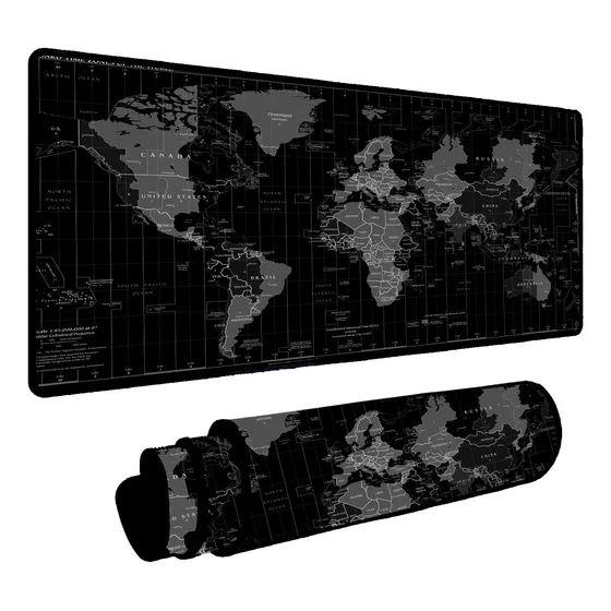 Mouse Pad Gamer Speed Extra Grande 60x30 Mapa Mundi #1