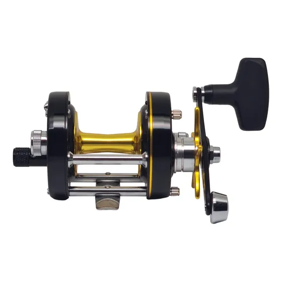 Reel Rotativo Caster Takumi 505 Casting 5 Rulemanes Monomag Color Negro - Manija Izquierda